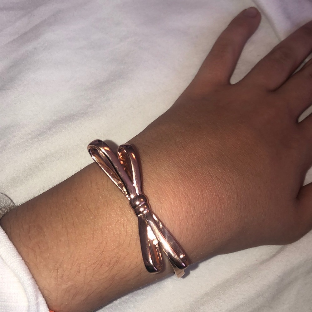 Kate Spade rose gold bow bracelet